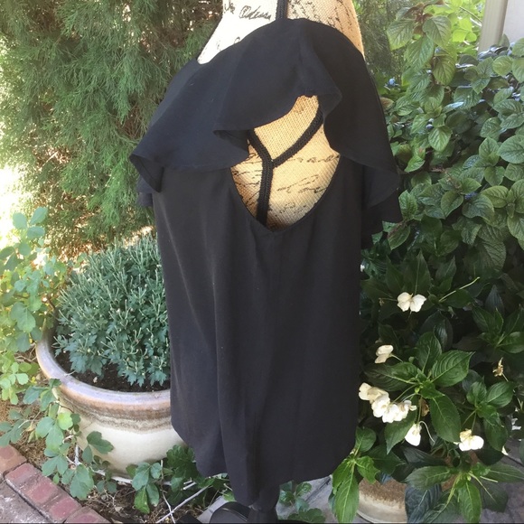 Naked Zebra black One-Shoulder Ruffle Blouse by CS Gems, medium - Picture 4 of 8